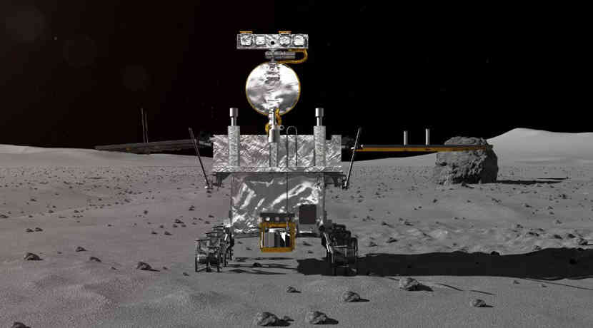 Chinesischer Rover Erfolgreich Auf Der Rückseite Des Mondes Gelandet