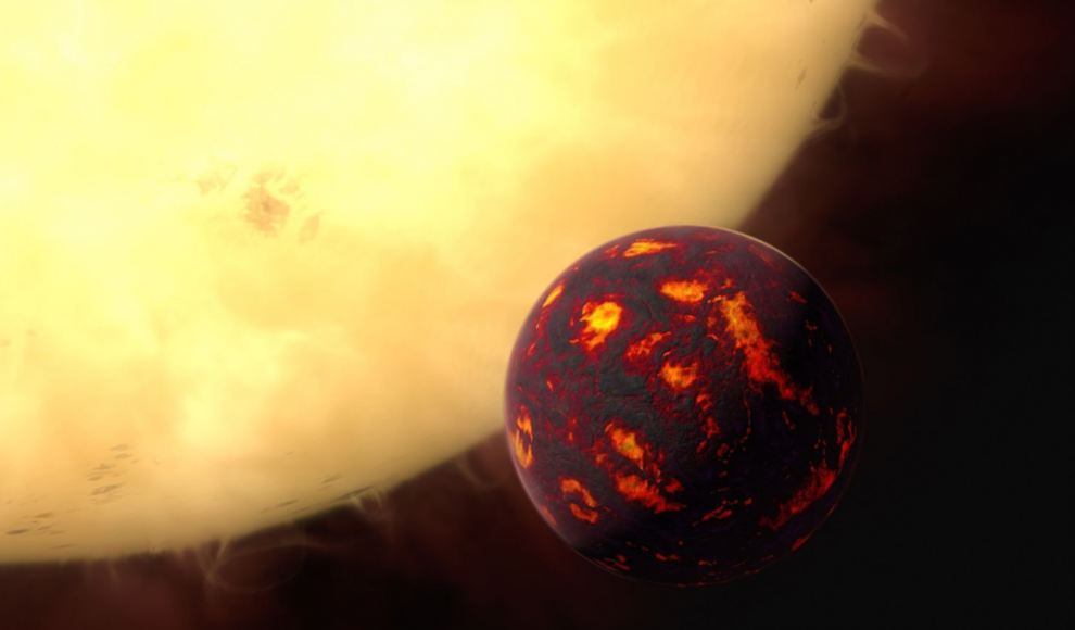 Exoplanet 55 Cancri e mit Atmosphäre 