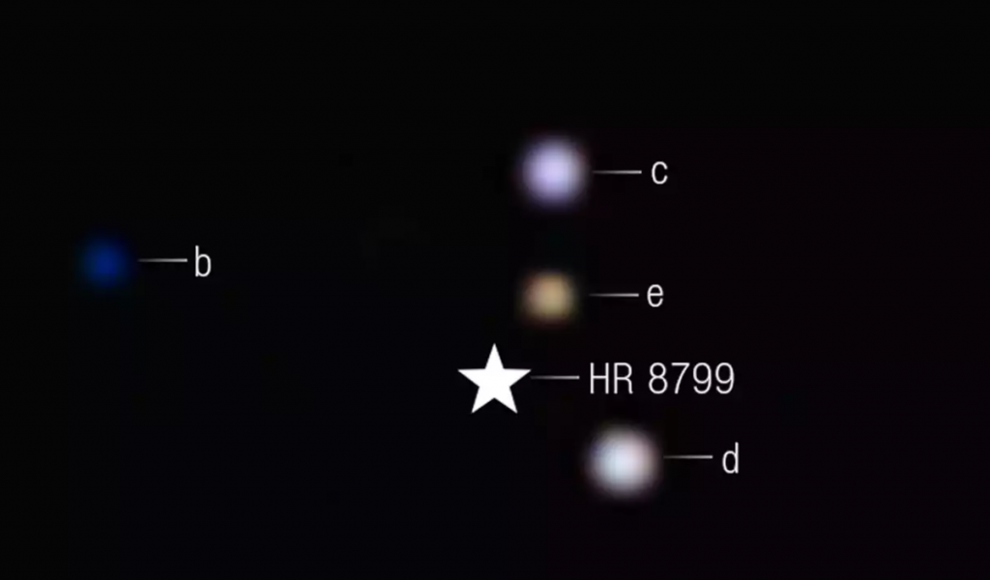 Exoplaneten um den Stern HR 8799