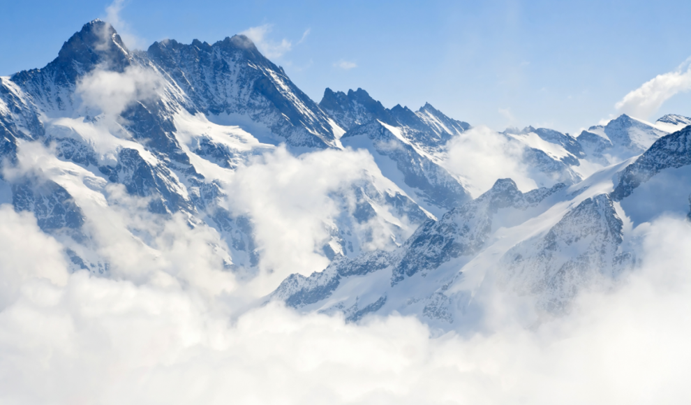 Eis in den Alpen