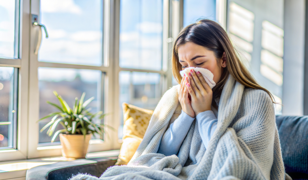 Immunsystem reagiert auf den Anblick einer niesenden Person