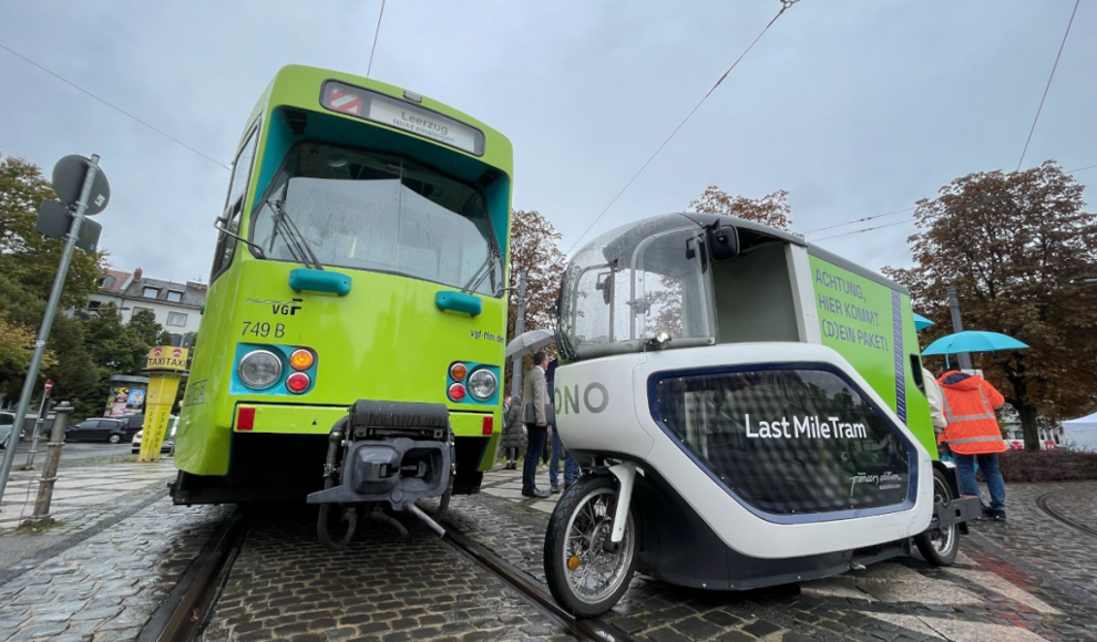 Lieferungen per Straßenbahn und E-Lastenrad