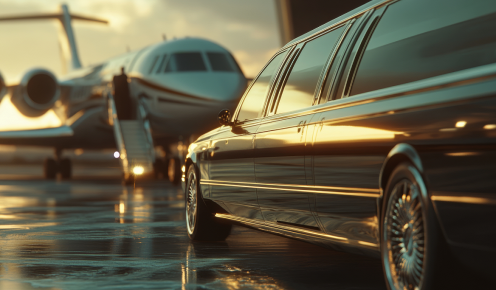 Limousine und Privatjet eines Milliardärs 